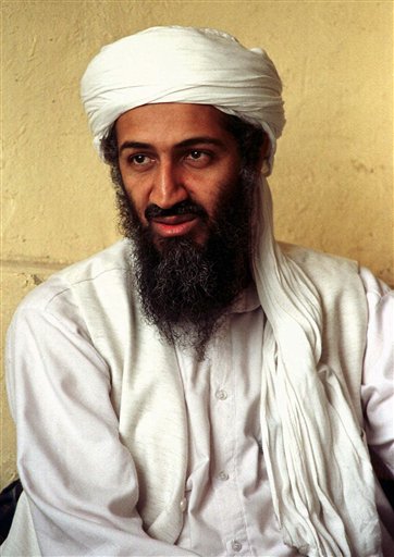 FILE - This April 1998 file photo shows exiled al Qaida leader Osama bin Laden in Afghanistan. Osama bin Laden's personal files revealed a brazen idea to hijack oil tankers and blow them up at sea last summer, creating explosions he hoped would rattle the world's economy and send oil prices skyrocketing, the U.S. said Friday, May 20, 2011.  (AP File Photo) (AP)