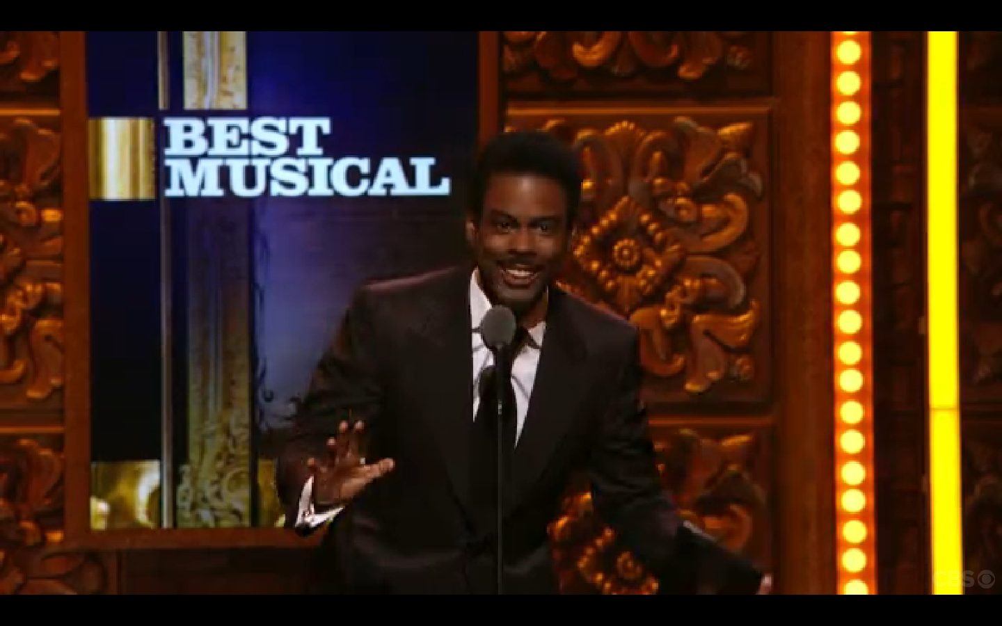 Chris Rock presenting the award for Best Musical at the Tony Awards on Sunday night.
