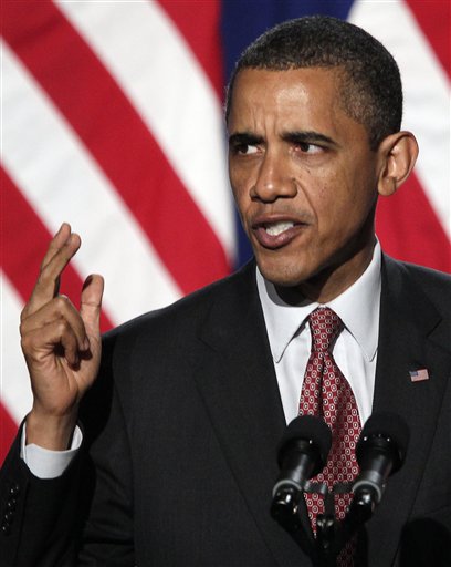 President Barack Obama speaks during a Democratic National Committee event at the Sheraton New York Hotel and Towers, Thursday, June 23, 2011, in New York. (AP Photo/Carolyn Kaster) (AP)