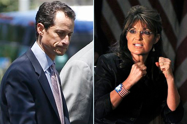 Anthony Weiner and Sarah Palin