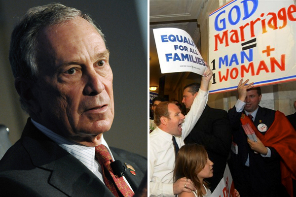 New York City Mayor Michael Bloomberg gestures as he speaks during the 2010 meeting of the Wall Street Journal CEO Council in Washington, November 16, 2010.   REUTERS/Jonathan Ernst    (UNITED STATES - Tags: POLITICS BUSINESS) (Â© Jonathan Ernst / Reuters)