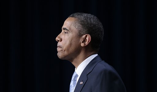 President Barack Obama speaks as he hosts military fathers and their children for a screening of Disney/Pixar movie 'Cars 2' in the South Court Auditorium of the Eisenhower Executive Office Building on the White House complex, Wednesday, June 15, 2011. (AP Photo/Pablo Martinez Monsivais) (AP)