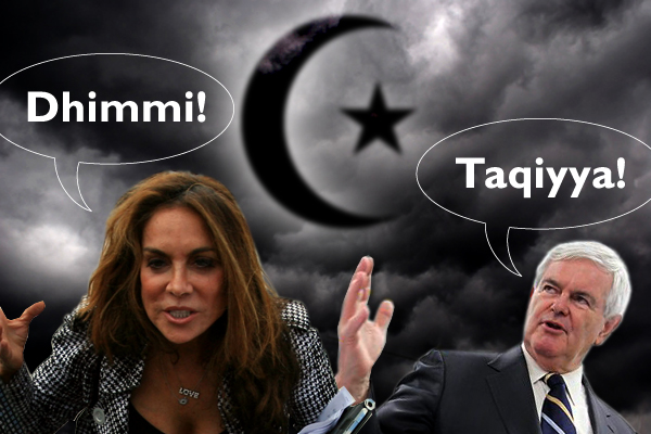 The blogger Pamela Geller and Newt Gingrich