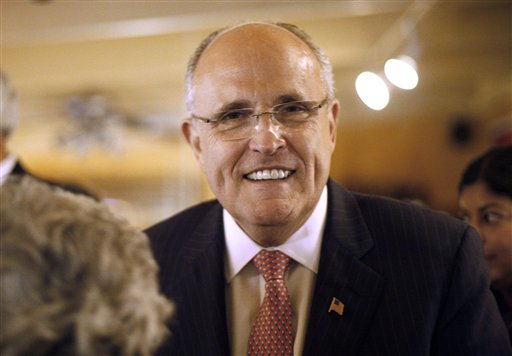 Former NYC mayor Rudy Giuliani attends a Republican luncheon, Thursday, June 2, 2011, at Vito Marcello's Italian Bistro in North Conway, N.H. (AP Photo/Robert F. Bukaty) (AP)