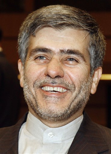 Fereidoun Abbasi Davani, Iran's Vice President and Head of Atomic Energy Organization, smiles during at the Ministerial Conference on Nuclear Safety at the International Atomic Energy Agency, IAEA, in Vienna, Austria, on Monday, June 20, 2011. (AP Photo/Ronald Zak) (AP)