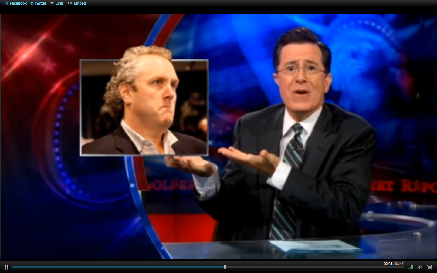 Stephen Colbert on Thursday night's "Colbert Report."