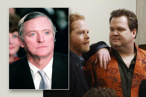William F. Buckley, and Jesse Tyler Ferguson and Eric Stonestreet from "Modern Family"