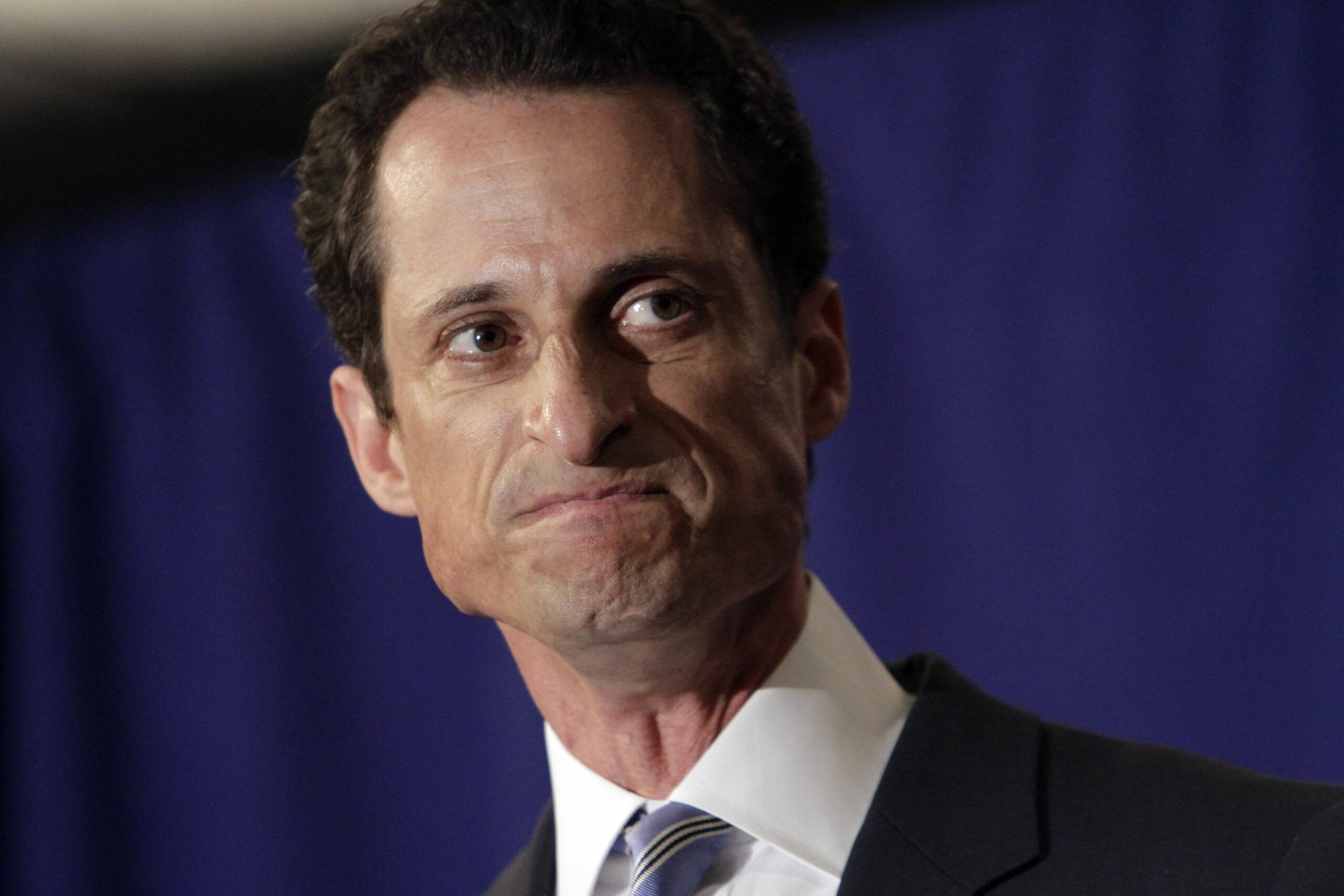 U.S. Congressman Anthony Weiner, D-NY, addresses a news conference in New York,  Monday, June 6, 2011. After days of denials, a choked-up New York Democratic Rep. Anthony Weiner confessed Monday that he tweeted a bulging-underpants photo of himself to a young woman and admitted to "inappropriate" exchanges with six women before and after getting married. (AP Photo/Richard Drew) (Richard Drew)