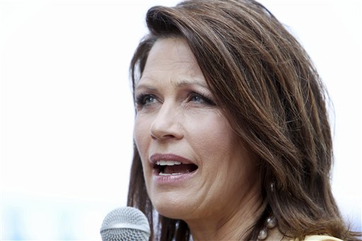 FILE - Republican presidential candidate, Rep. Michele Bachmann, R-Minn. speaks in Charleston, S.C., in this photo taken June 29, 2011. Facing a Thursday deadline to report quarterly fundraising, Republican presidential hopefuls make final-hour pitches for contributions that will be an early measurement of their campaign's strength _ or potential weakness. Former Massachusetts Gov. Mitt Romney is expected to report the largest haul.(AP Photo/Alice Keeney) (AP)