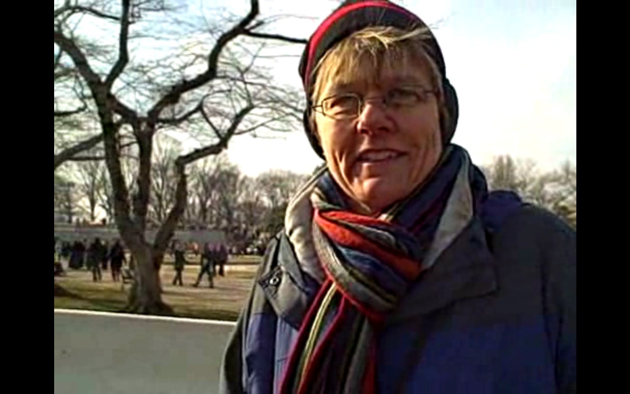 Michele Bachmann's stepsister, Helen LaFave, celebrates Obama's inauguration