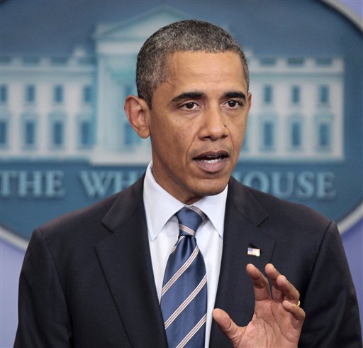 President Barack Obama talks about the ongoing budget negotiations, Thursday, July, 7, 2011, in the briefing room at the White House in Washington.(AP Photo/Pablo Martinez Monsivais) (AP)