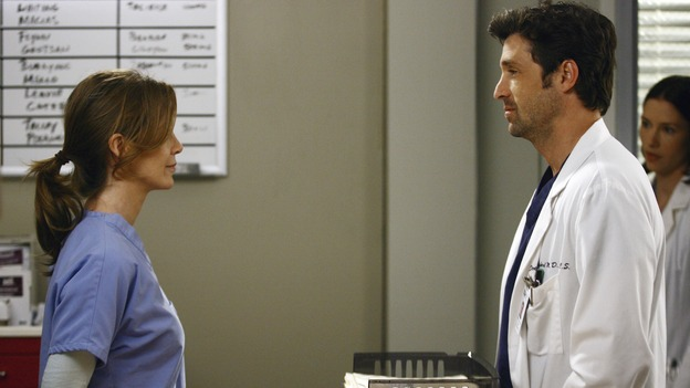 Ellen Pompeo and Patrick Dempsey in "Grey's Anatomy"
