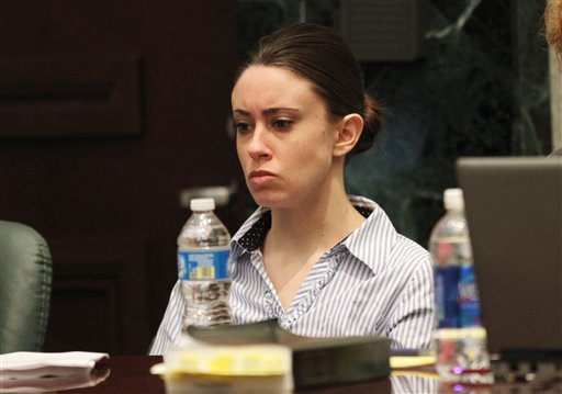 Casey Anthony in court listens to the prosecution's rebuttal on the last day of arguments in her murder trial at the Orange County Courthouse in Orlando, Fla. on Monday, July 4, 2011.  Anthony has plead not guilty to first-degree murder in the death of her daughter, Caylee, and could face the death penalty if convicted of that charge.  (AP Photo/Red Huber, Pool) (AP)