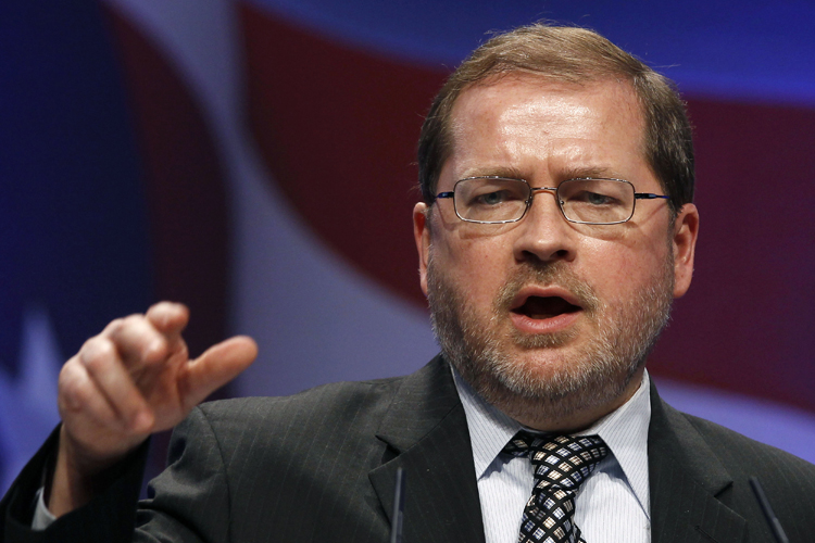 Americans For Tax Reform member Grover Norquist speaks to an audience at the 38th annual Conservative Political Action Conference meeting at the Marriott Wardman Park Hotel in Washington, February 11, 2011. The CPAC is a project of the American Conservative Union Foundation.           REUTERS/Larry Downing     (UNITED STATES - Tags: POLITICS) (Â© Larry Downing / Reuters)