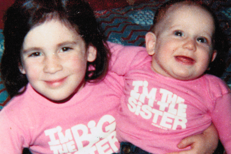 The author (right) and her sister.