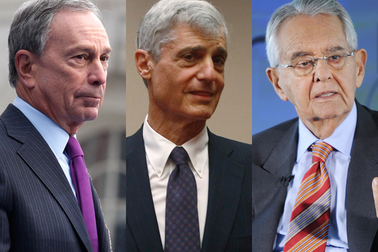 Michael Bloomberg, Robert Rubin and Pete Peterson