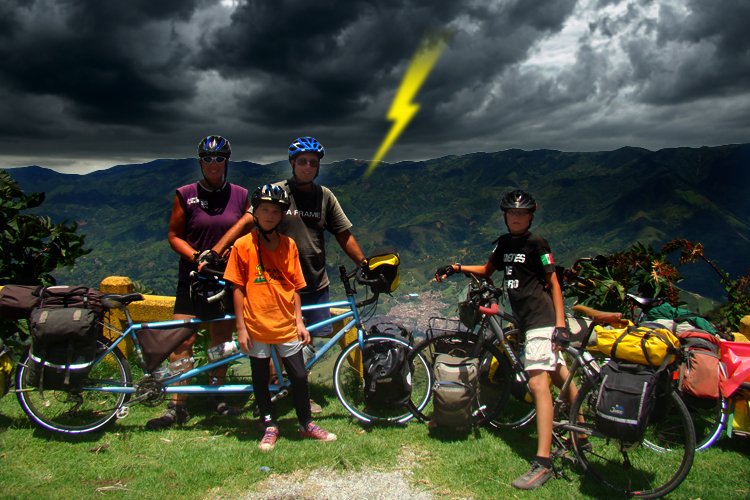 The author with her family in Colombia.