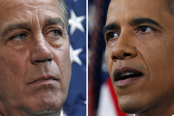 House Speaker John Boehner of Ohio waits to speak during a news conference on Capitol Hill in Washington, Tuesday, July 12, 2011, as the budget talks continued. (AP Photo/Susan Walsh) (Susan Walsh)