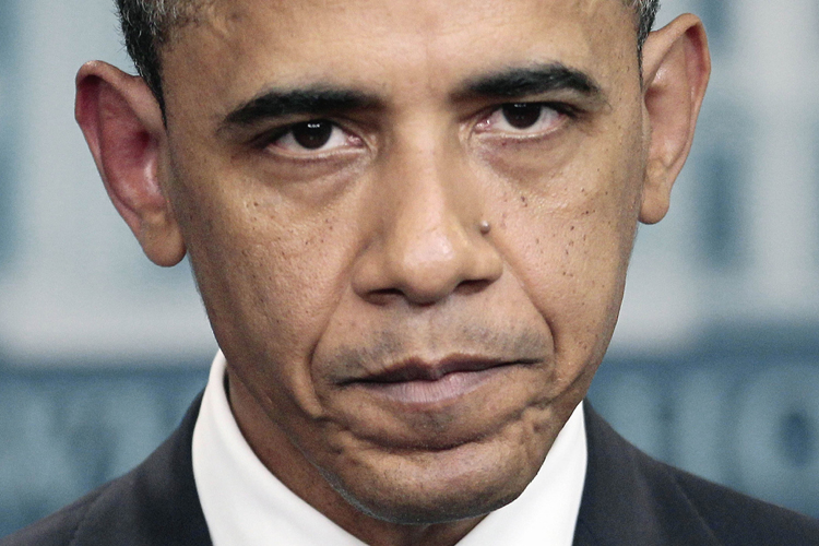 President Barack Obama discusses the continuing budget talks, Tuesday, July 19, 2011, in the the briefing room of the White House in Washington. (AP Photo/Pablo Martinez Monsivais) (Pablo Martinez Monsivais)
