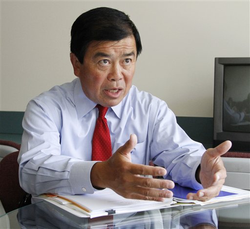 FILE - In this Aug. 17, 2010 file photo, Congressman David Wu, D-Ore., speaks during an interview in Portland, Ore. Wu is calling a published report about an alleged unwanted sexual encounter with a young woman "very serious" but has not yet said whether the accusation is true. The Oregonian reports that a young woman from California has accused the Democrat of an unwanted sexual encounter last November. The newspaper said the information came from sources who wanted to remain anonymous. (AP Photo/Don Ryan, File) (AP)