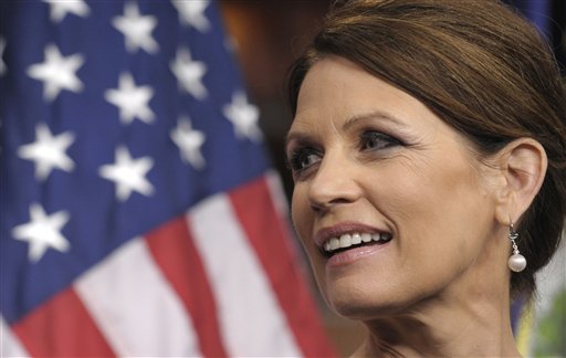 Republican presidential candidate, Rep. Michele Bachmann, R-Minn. takes part in a news conference on Capitol Hill in Washington, Wednesday, July 13, 2011. (AP Photo/Susan Walsh) (AP)