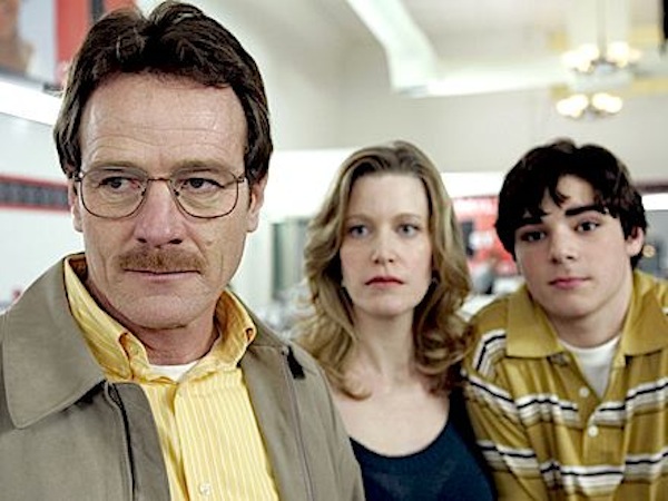 Breaking Bad - Bryan Cranston as Walter White, Anna Gunn as Skyler, RJ Mitte as Walt Jr. - Doug Hyun/AMC