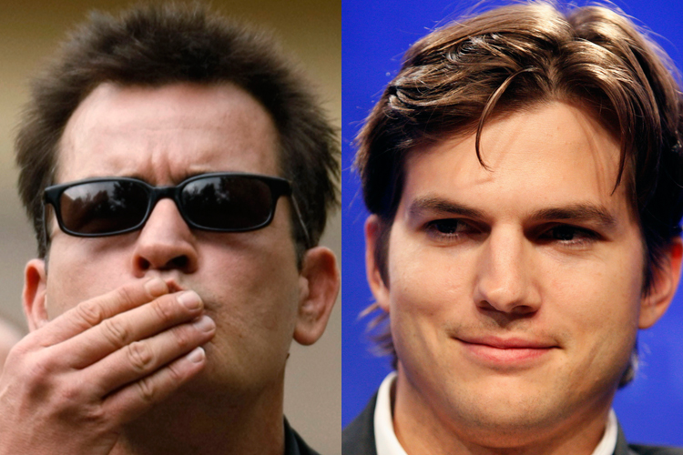 Charlie Sheen and Ashton Kutcher