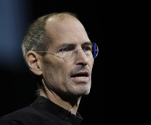 FILE - In this June 6, 2011 file photo, Apple CEO Steve Jobs gives the keynote address to the Apple Worldwide Developers Conference in San Francisco. Apple Inc. on Wednesday, Aug. 24, 2011 said Jobs is resigning as CEO, effective immediately. (AP Photo/Paul Sakuma, File (AP)
