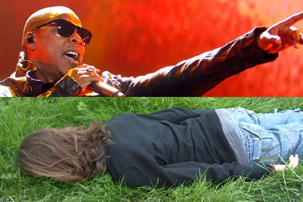 Jay-Z rapping about the Internet trend known as planking in "Watch the Throne."
