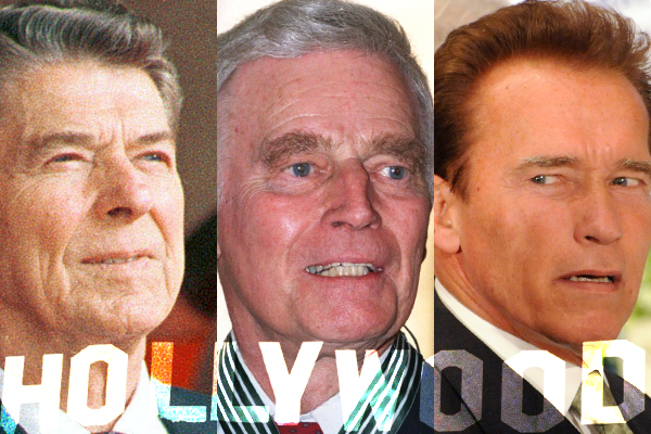 Ronald Reagan, Charton Heston and Arnold Schwarzenegger