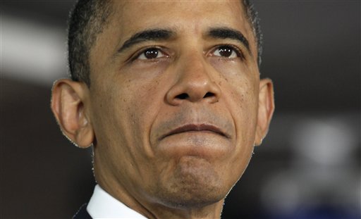 President Barack Obama speaks about efforts to prepare veterans for the workforce, Friday, Aug. 5, 2011, at the Washington Navy Yard in Washington.  (AP Photo/Carolyn Kaster) (AP)
