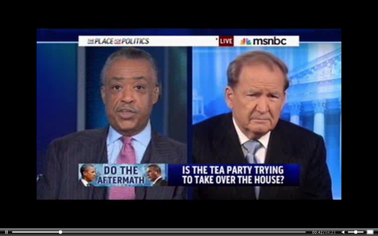 Rev. Al Sharpton (left) and Pat Buchanan