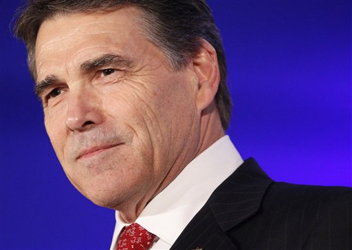 FILE - In this June 18, 2011 file photo, Texas Gov. Rick Perry speaks at the Republican Leadership Conference in New Orleans. Should Perry conclude that voter discontent has left him an opening to enter the presidential race, the longtime Texas governor would be among the GOP field's most conservative candidates. (AP Photo/Patrick Semansky, File) (AP)