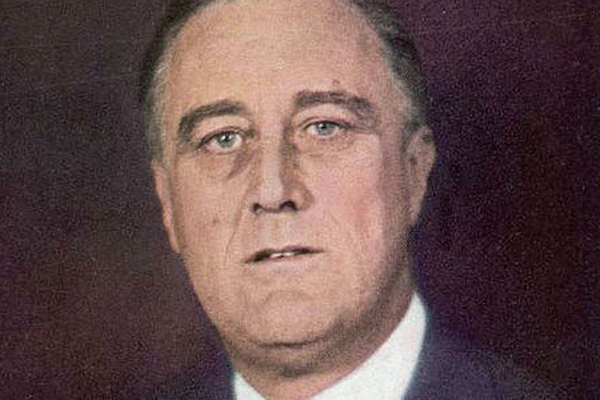 Former president Franklin Delano Roosevelt