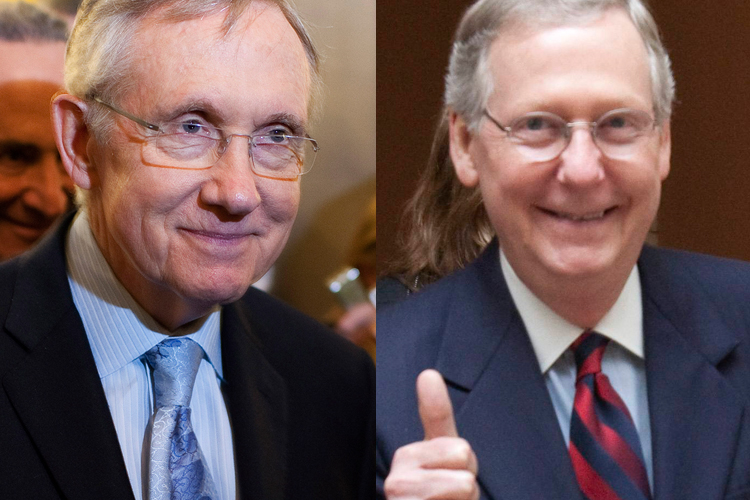 Senate Majority Leader Harry Reid; Minority Leader Mitch McConnell
