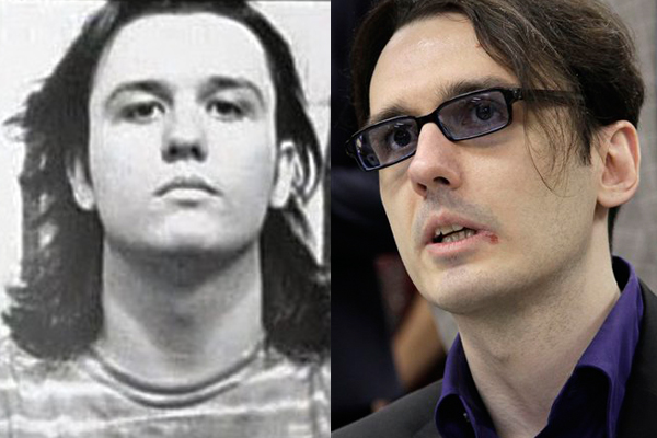 Damien Echols in 1993 and 2011.