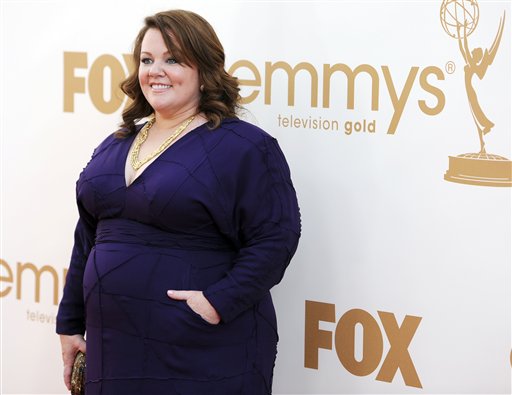 Melissa McCarthy arrives at the 63rd Primetime Emmy Awards on Sunday, Sept. 18, 2011 in Los Angeles. (AP Photo/Chris Pizzello) (AP)