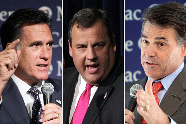 Mitt Romney, Chris Christie and Rick Perry (AP)