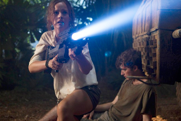 Dino blaster: Allison Miller in "Terra Nova." (Fox)
