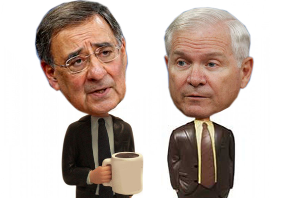 Leon Panetta and Robert Gates