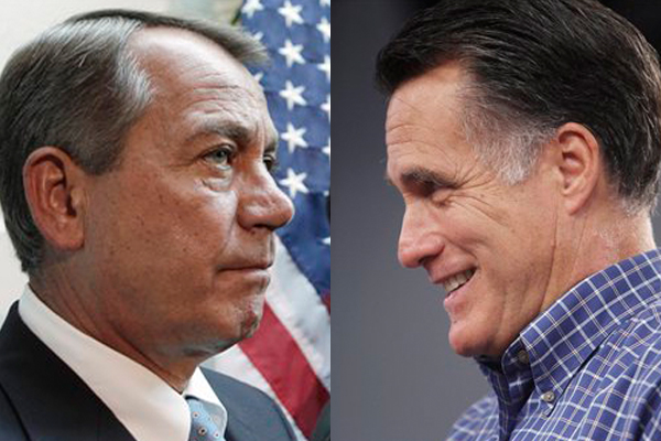 John Boehner and Mitt Romney (AP/J. Scott Applewhite/Cheryl Senter)