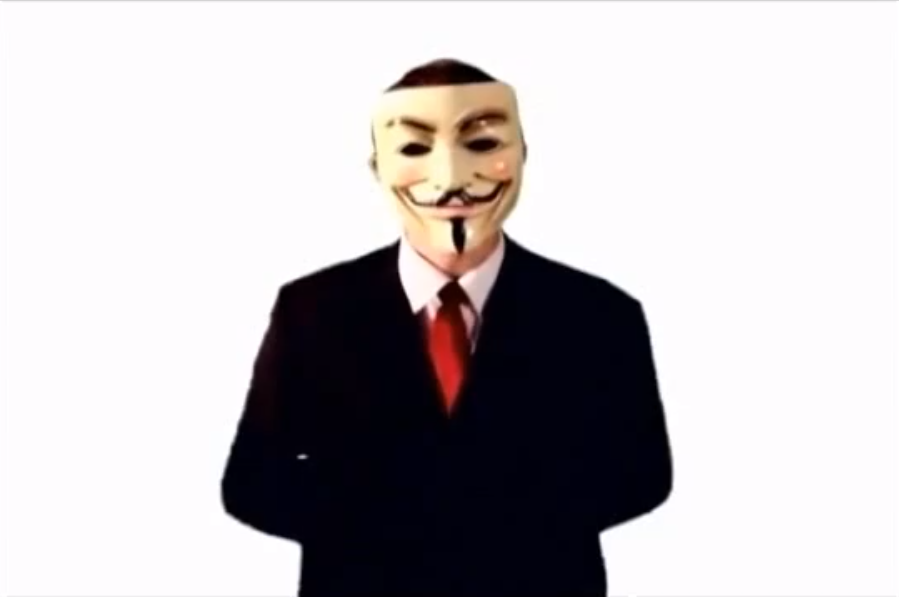 A masked member of Anonymous demands the release of a compatriot who the hacker collective claims was kidnapped by a Mexican drug cartel. (YouTube/MrAnonymousguyfawkes)
