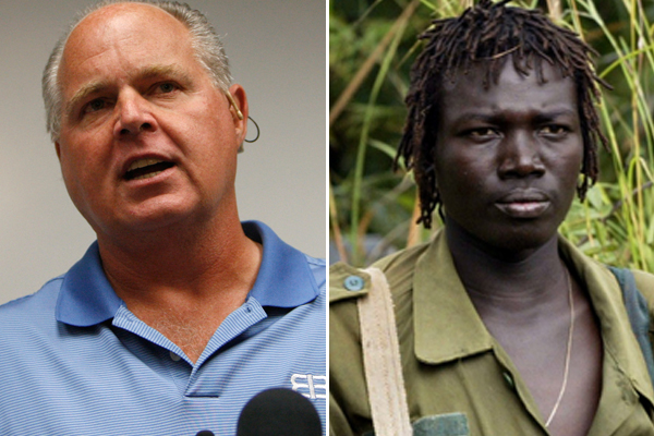 Rush Limbaugh and a Lord's Resistance Army (James Akena / Reuters)