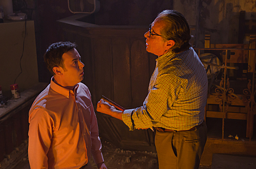 Colin Hanks and Edward James Olmos in "Dexter." (Randy Tepper/showtime)