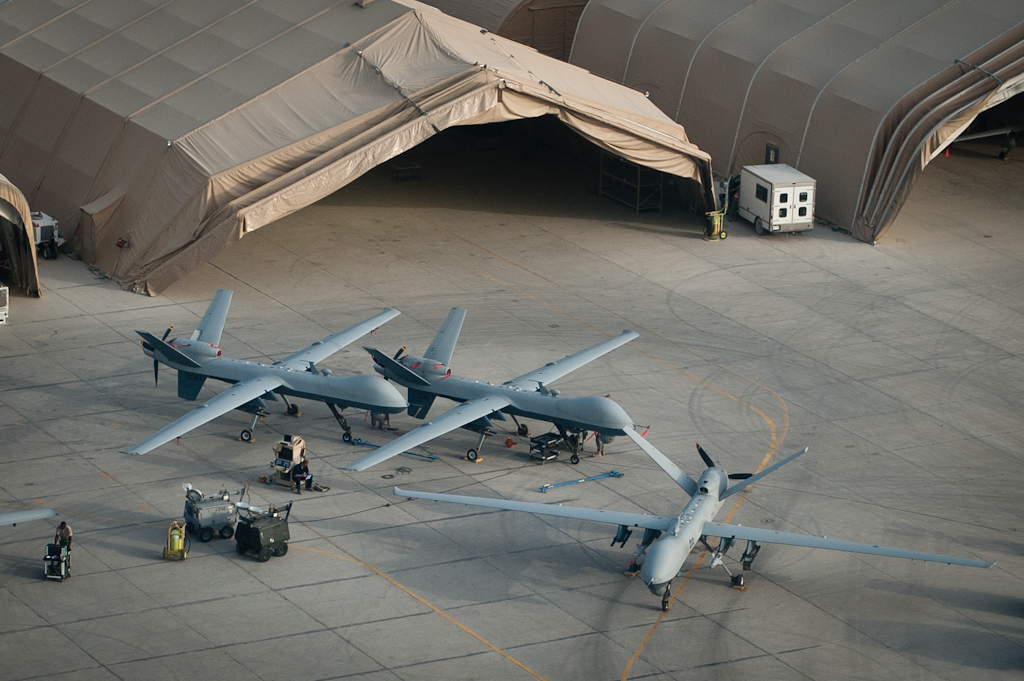 U.S. Reaper drones at Kandahar Airfield (GlobalPost)