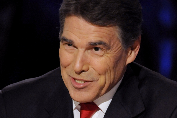 Republican presidential candidate Texas Gov. Rick Perry speaks at a presidential debate at Dartmouth College in Hanover, N.H., Tuesday, Oct. 11, 2011. (AP/Melina Mara)