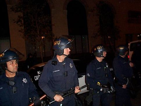 Riot police at Occupy Oakland on October 25, 2011 (Kevin Army)