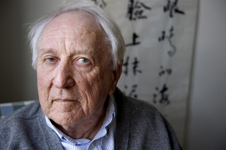"Swedish poet Tomas Transtroemer is pictured at his home in Stockholm. (Reuters)