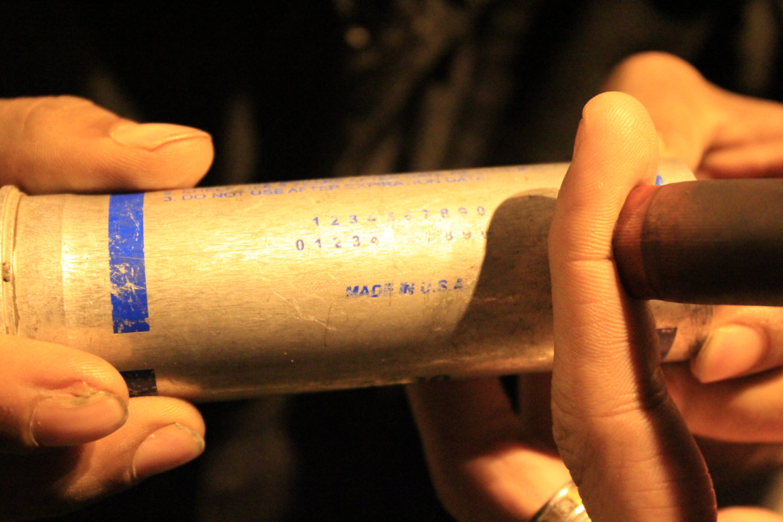 "Made in USA" teargas cannister