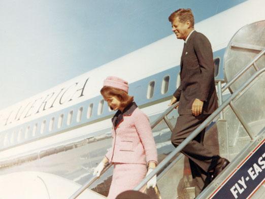 President John F. Kennedy and First Lady Jackie Kennedy arrive in Dallas on November 22, 1963. (JFK Presidential LIbrary and Museum)